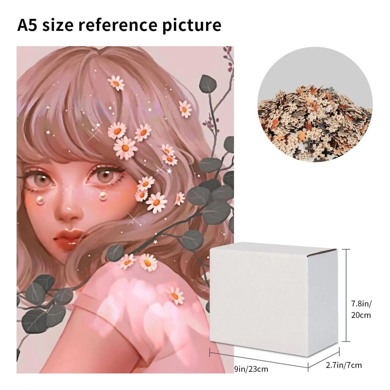 

Beautiful Flowers and Girls Pattern 300 500 1000 PCS Wood Jigsaw Puzzle Toy Wall Decor Picture Family Parent Child Games