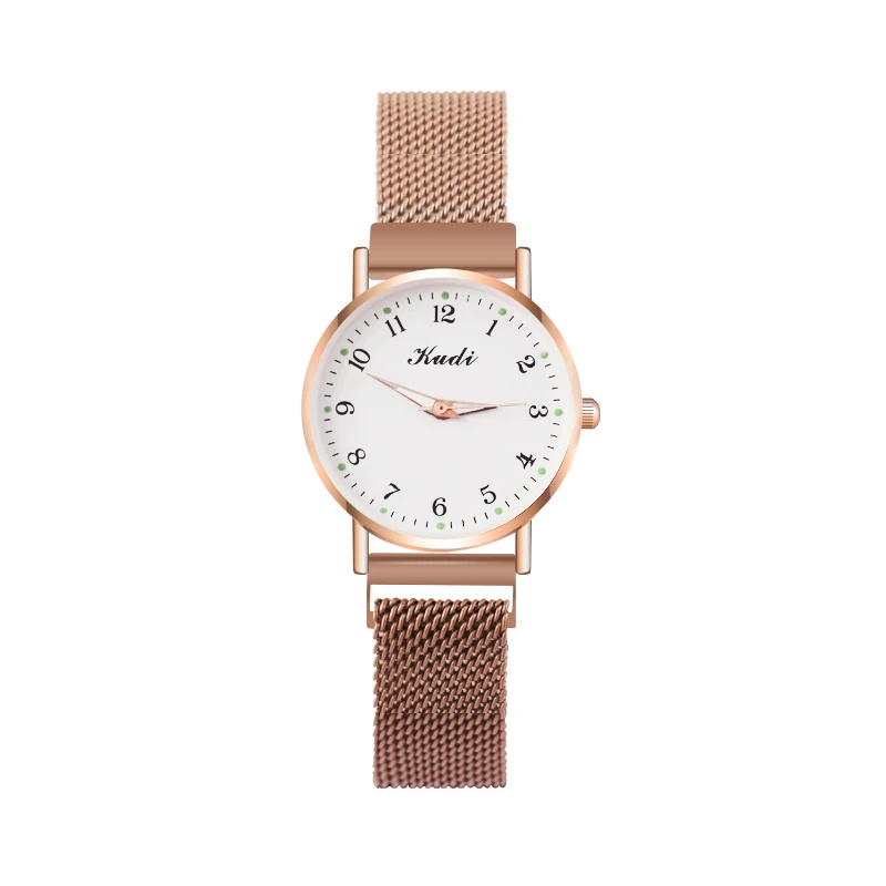 Женские Модные Простые часы Reloj наручные с золотым магнитным ремешком светящиеся