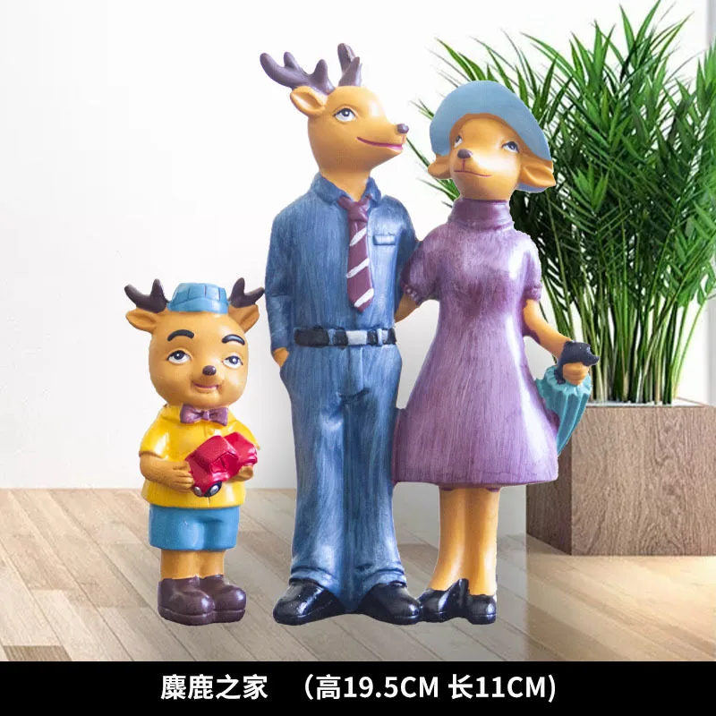 

2021 Creative new moose fox cat a variety of optional ornaments suitable for home living room bedroom crafts home decoration