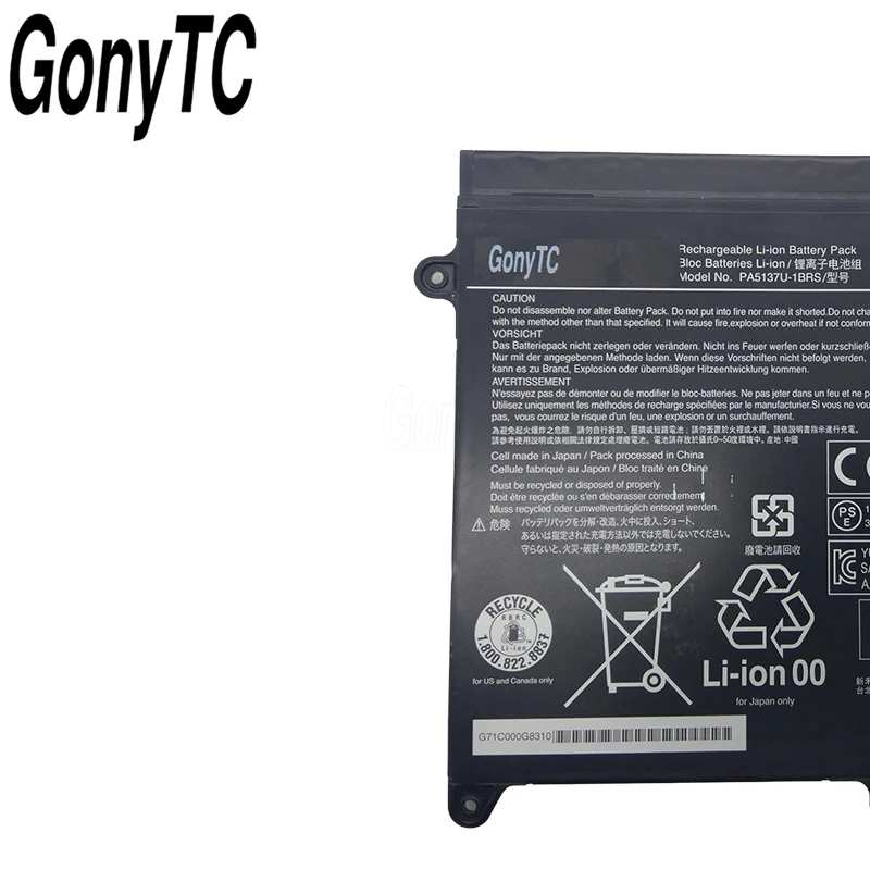 GONYTC 11 4 V 43Wh 3600mAh Оригинальный аккумулятор для ноутбука Toshiba Satellite Protege Z10 PA5137U-1BRS PA5137U