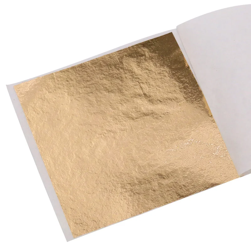 Шампанское Золото Имитация фольги позолоченный лист бумажные листы 8X8.5cm для