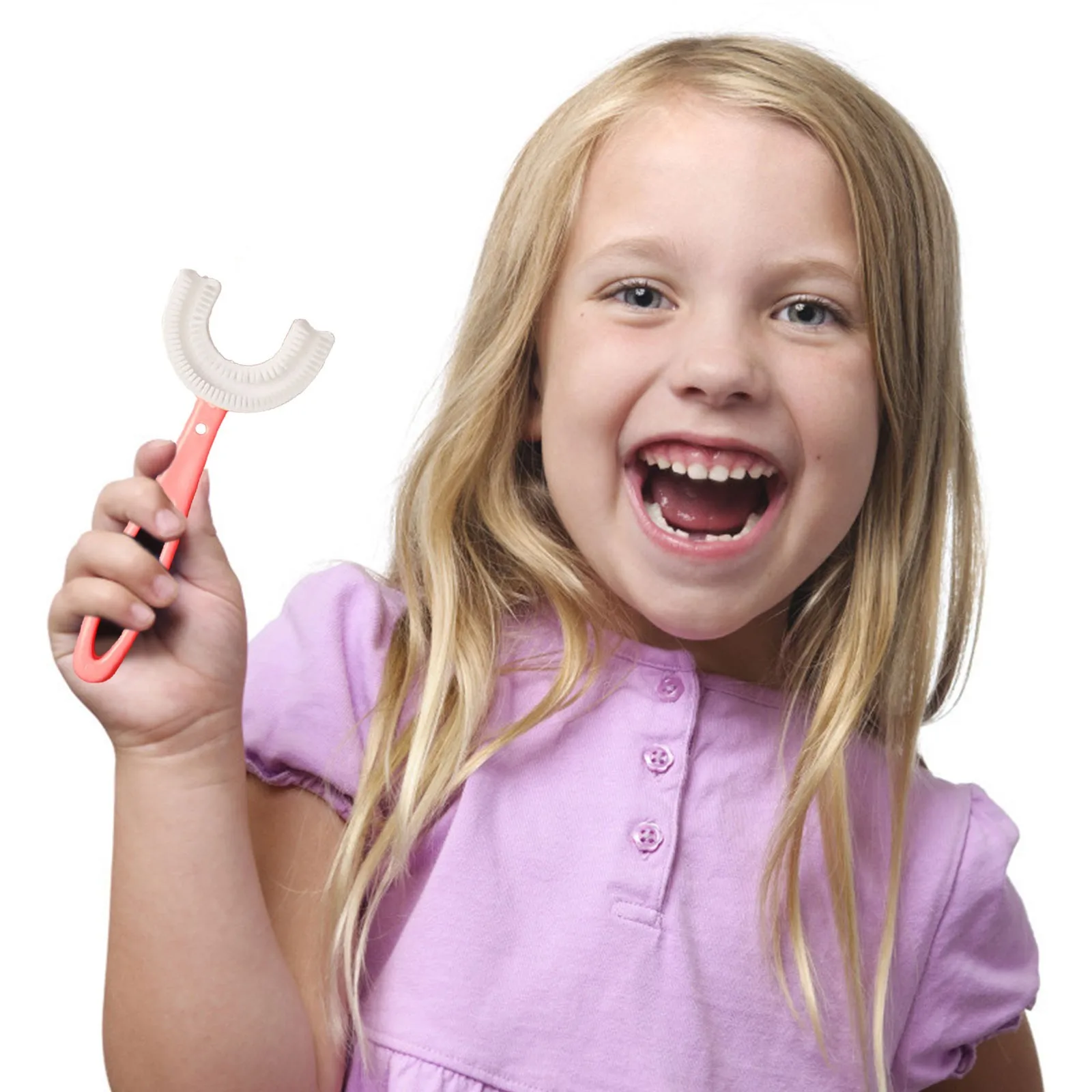

Baby Mouth Toothbrush Children’s Teeth Oral Care Cleaning Brush Convenient And Simple Silicone Baby U-Shaped Toothbrushes #GM