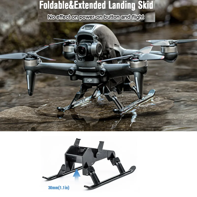 

For DJI FPV Extended Foldable Landing Gear Heighten 30mm Anti-fall Skid Protector Stand Leg for DJI FPV Combo Drone Accessoriess