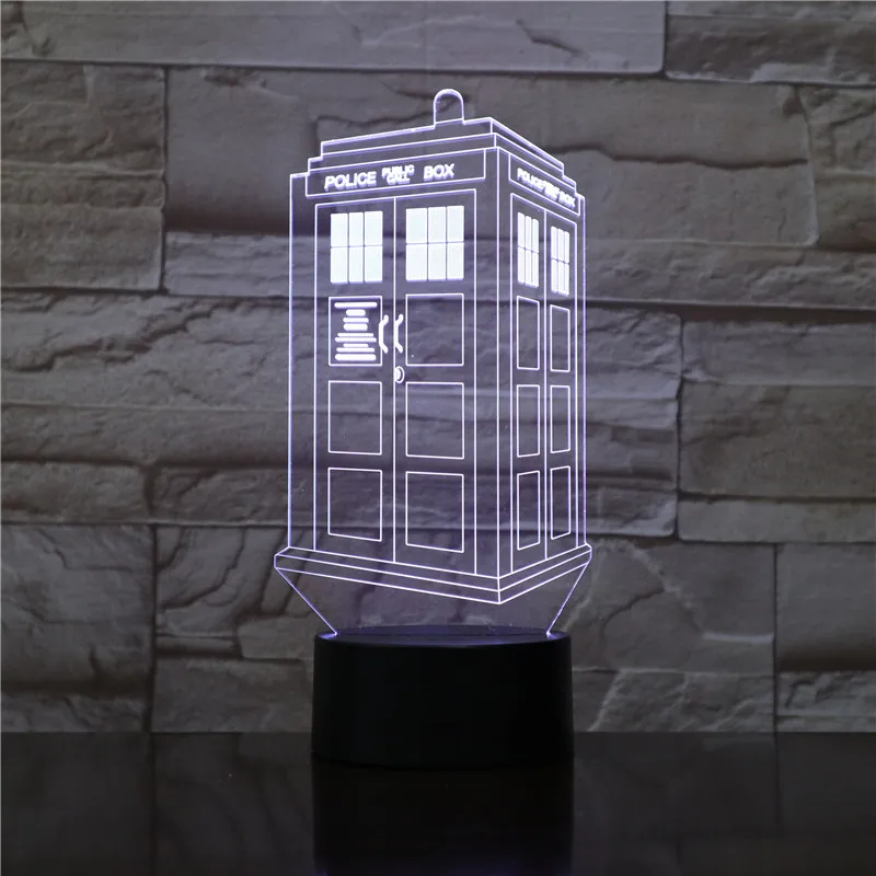 

Bluetooth 3D Led Night Light Lamp Doctor Who Call Box Color Changing Atmosphere Nightlight for Kids Bedroom Party Club Decor