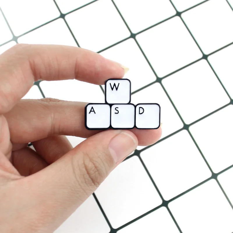 Игровая клавиатура WASD брошь булавки буквенный блок компьютерная игровая