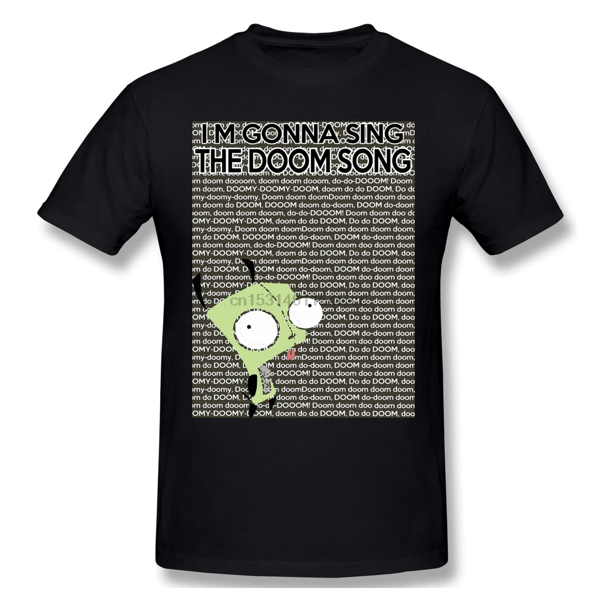 Мужская футболка с надписью I'm Sing The Doom Song 100% хлопок узор короткий летний рукав