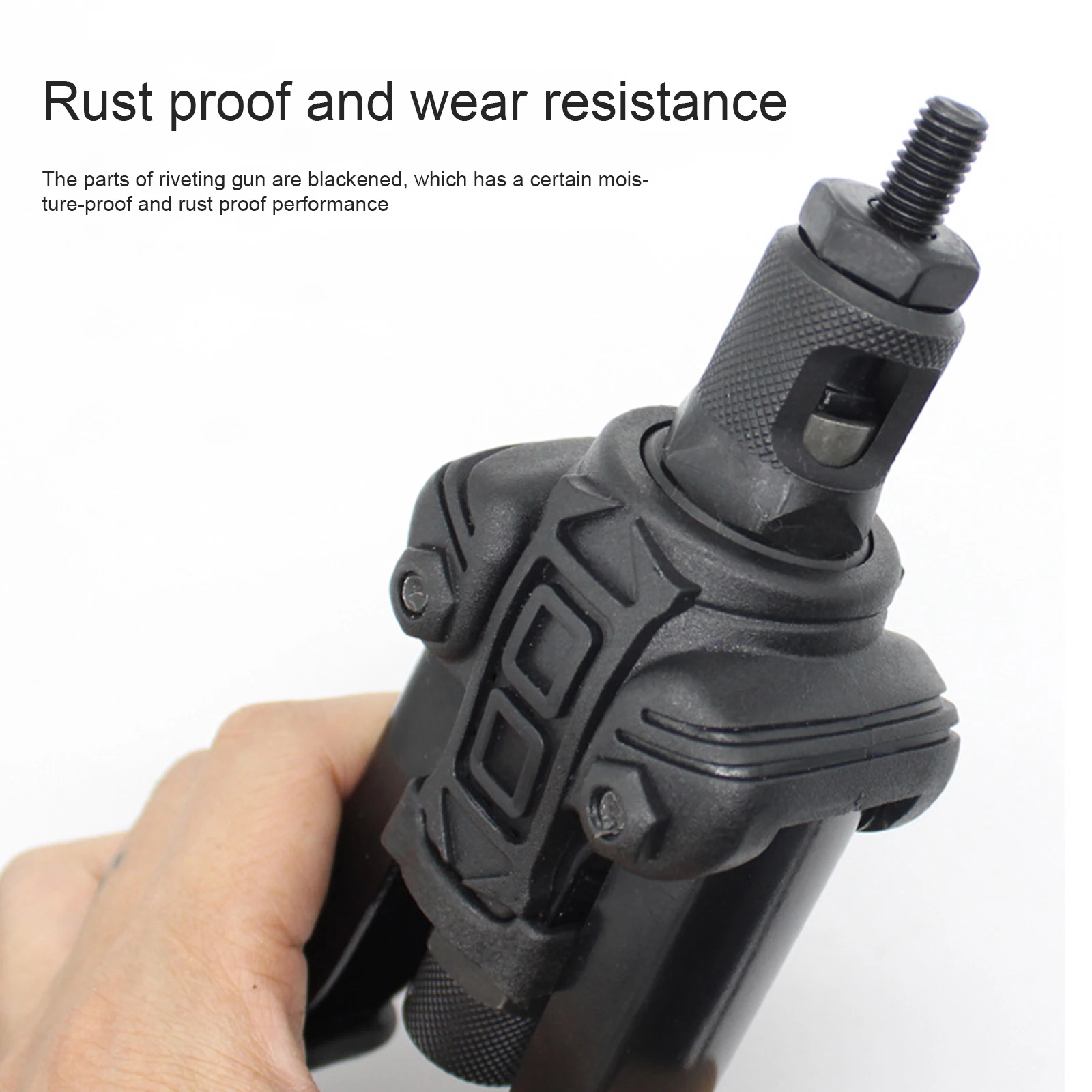 

Nut Setter For Rivets Tool Manual Mandrels Non-Slip Toolbox Alloy Steel 8" Antirust Non-slip Nail Riveting