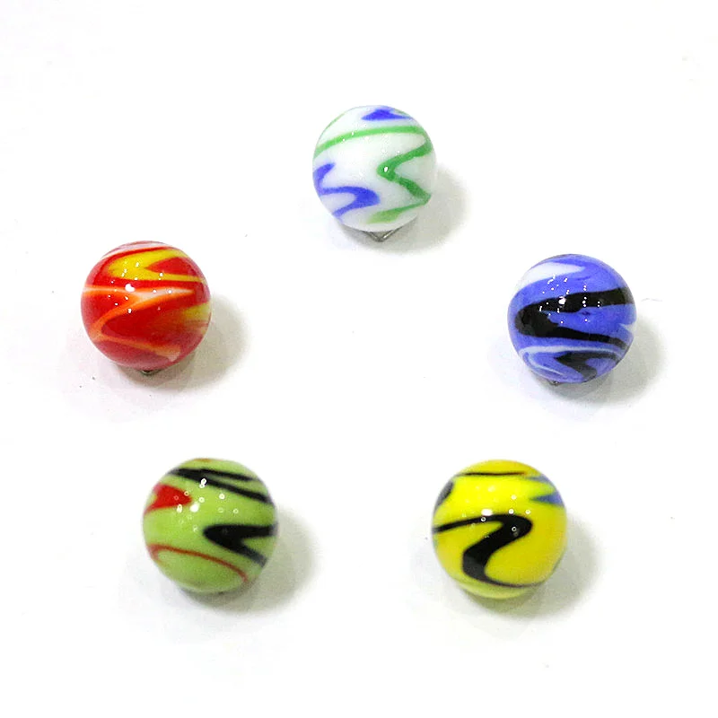 

5PCS 16mm Handmade Glass Marbles Balls Charms Home Decor Accessories For Fish Tank Vase Aquarium Game Pinball Pat Toys For Kids