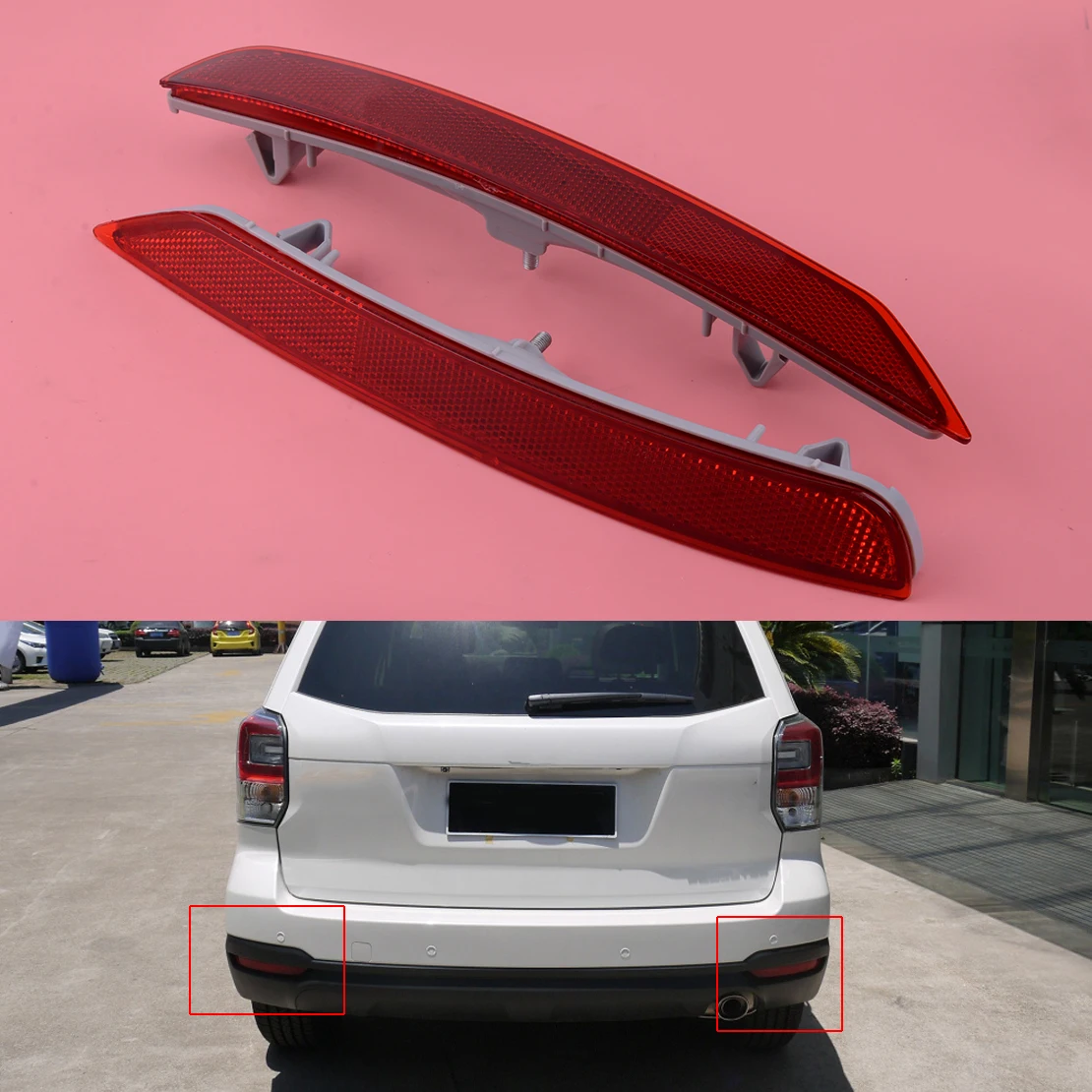 

1 пара задний бампер отражатель задний светильник 84281SC010 84281SC000 подходит для Subaru Forester 2009-2011 2012 2013 2014 2015 2016 2017