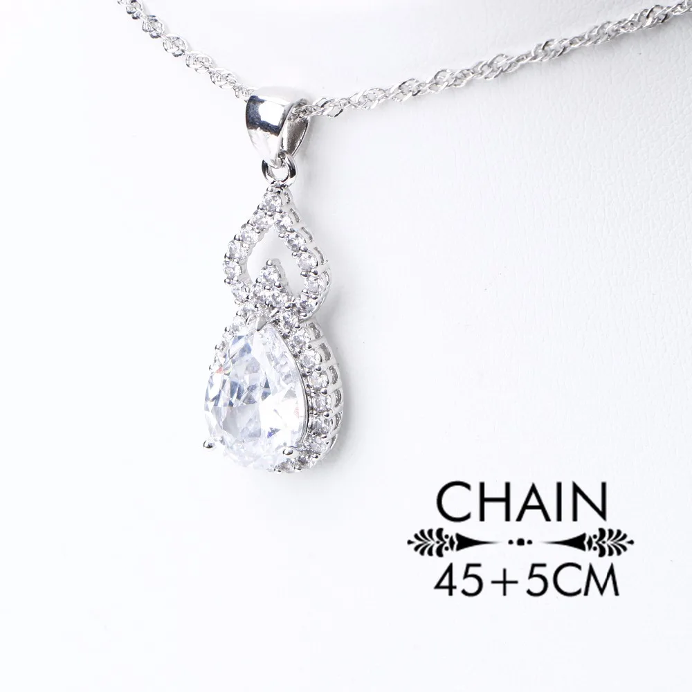 925 Sterling Silver Wedding Jewelry Sets For Women Bridal Stones CZ Earrings Bracelet Rings Necklace Set Gifts Box | Украшения и