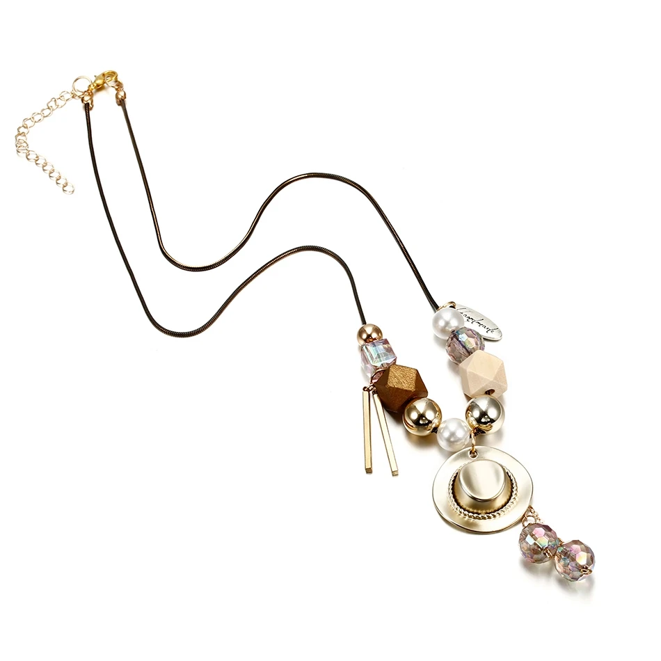 Женское Ожерелье в ковбойском стиле ожерелье с хрустальными бусинами и