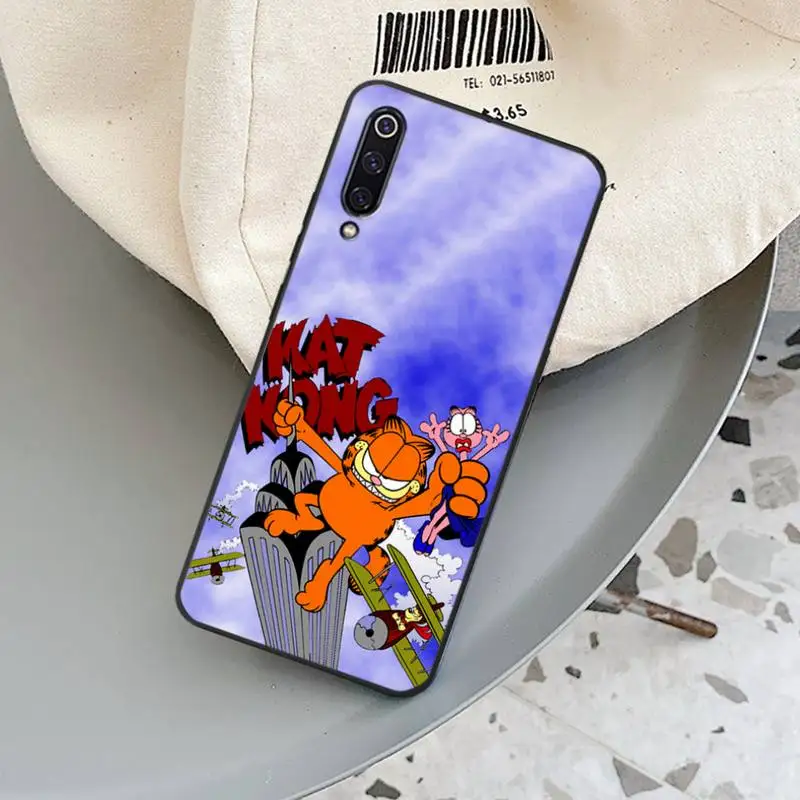 

Cute Cartoon anime Garfield cat Phone Case for Xiaomi mi 6 6plus 6X 8 9SE 10 Pro mix 2 3 2s MAX2 note 10 lite Pocophone F1