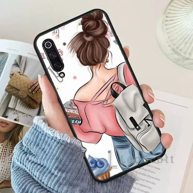 

Princess Girl Female boss coffee Phone Case For Xiaomi Redmi 4x 5 plus 6A 7 7A 8 mi8 8lite 9 note 4 5 7 8 pro