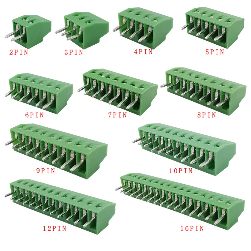 5 шт. KF128 PCB Клеммная колодка коннектор 2 54 мм соединение клеммные колодки винт