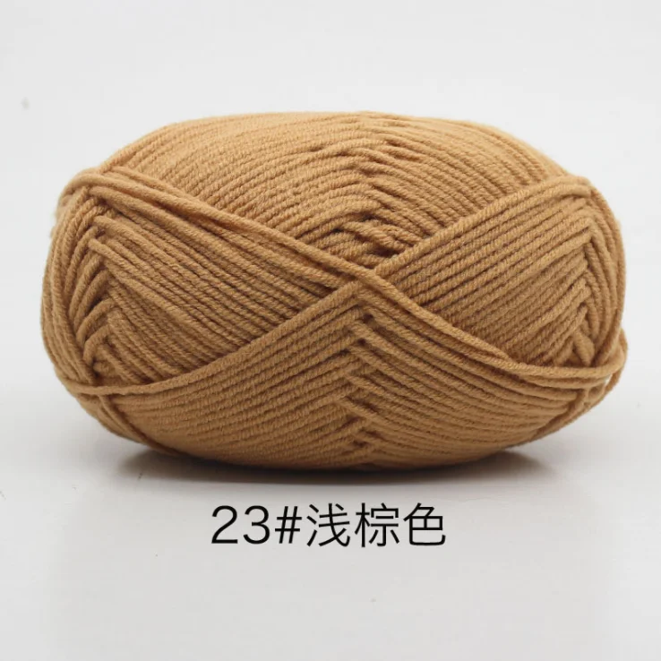 23 Mylb Skeins мягкие ручные вязаные детские крючки для вязания шерстью расчесывание хлопчатобумажная пряжа молочного цвета 4 Plys Hot 50 г/шт - Цвет: 23