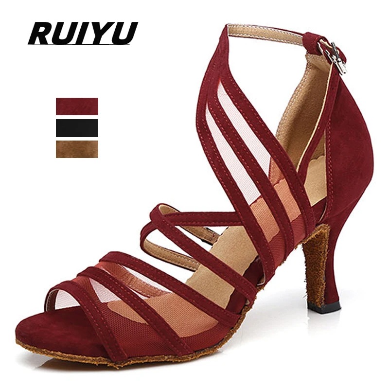 Туфли женские для латиноамериканских танцев высокие каблуки Обувь бальных