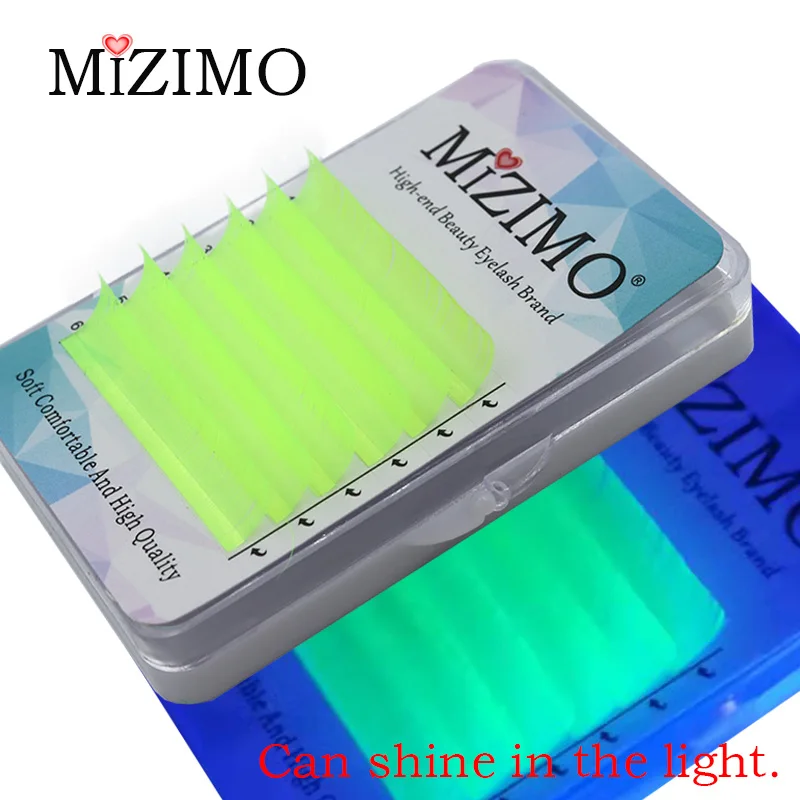 Совершенно новые Желтые Светящиеся накладные ресницы завивка 0 07/Длина 8-15