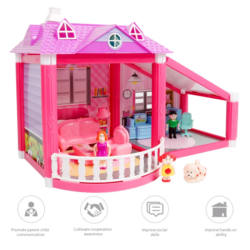 Детский семейный кукольный домик ручной работы ролевая игра Замок принцессы