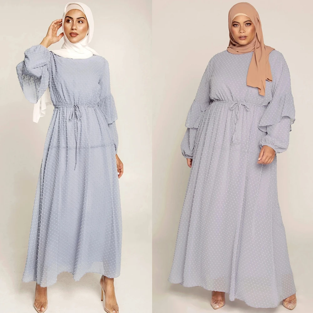 Длинное шифоновое платье в мусульманском стиле для женщин Средний Восток