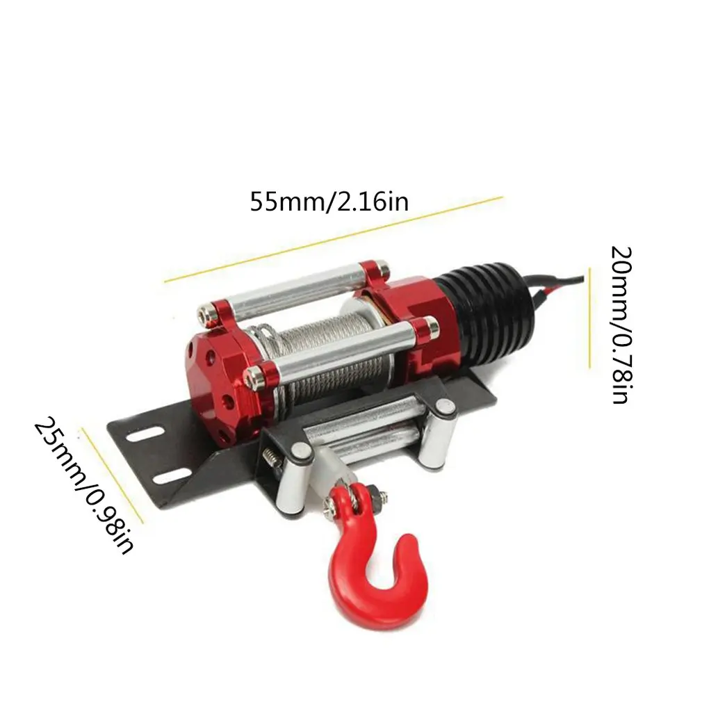 

1/10 Universal Remote Control Car Climbing Car Off-Road Vehicle Electric Winch With Steel Rope Hook