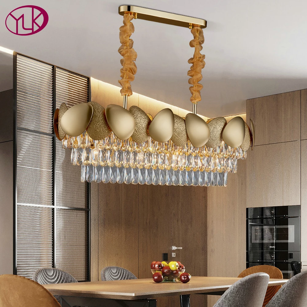 Роскошная Современная хрустальная люстра для столовой дизайнерская цепочка