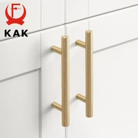 KAK 20pcs Brushed Gold Kitchen Handle Stainless Steel Bar Door Pull 76mm 96mm Cabinet Knobs and Handles Black Furniture Handle