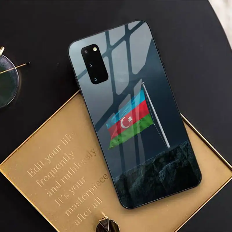 

TOPLBPCS Azerbaijan buta flag Tempered glass phone case For Samsung S6 7 8 9 10 20 edge plus E A7 2018 S10 lite 2019 Note9 10pro