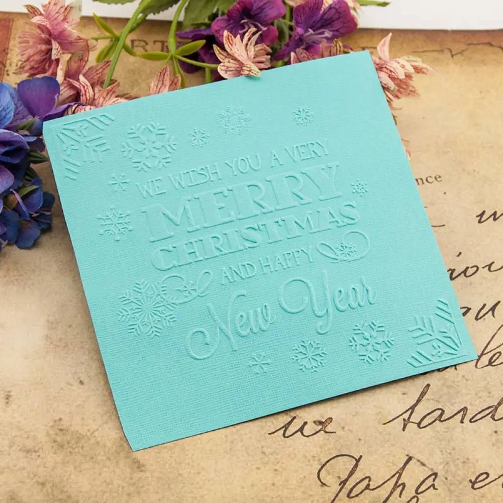 2022 New Merry Christmas Year Plastic Embossing Folder Template For Diy Scrapbooking Paper Card Making Decoration | Дом и сад