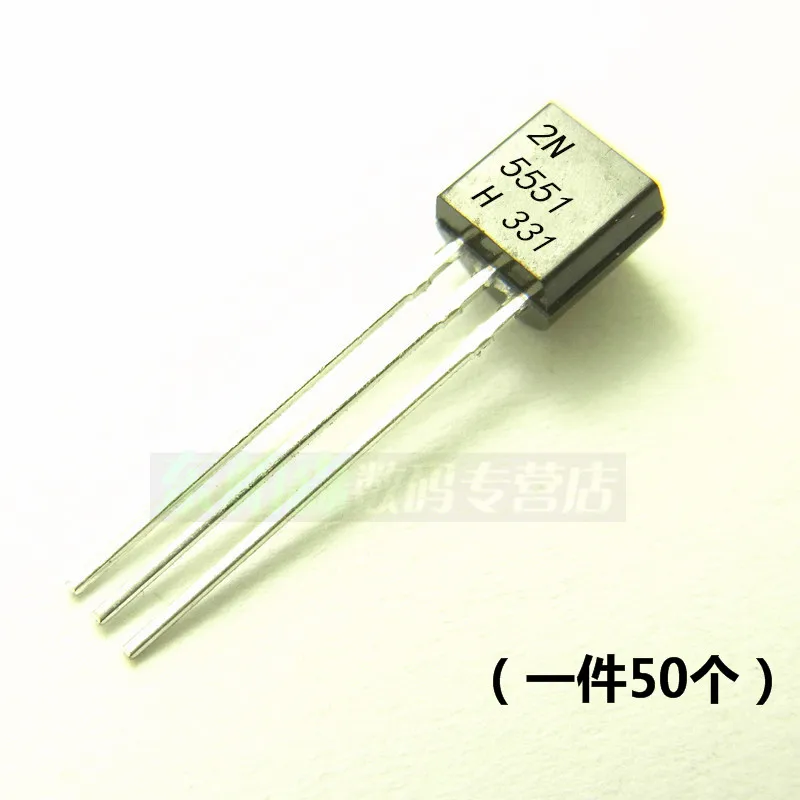 100% новый и оригинальный 2N5551 0.3A 150V (50TO92 |