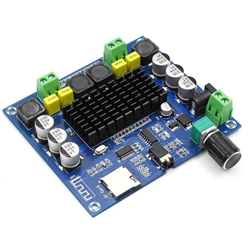 

Xh-A314 Bluetooth 5.0 Tpa3116 50W+50W Digital Power Amplifier Board Stereo Audio Amp Module Support Tf Card