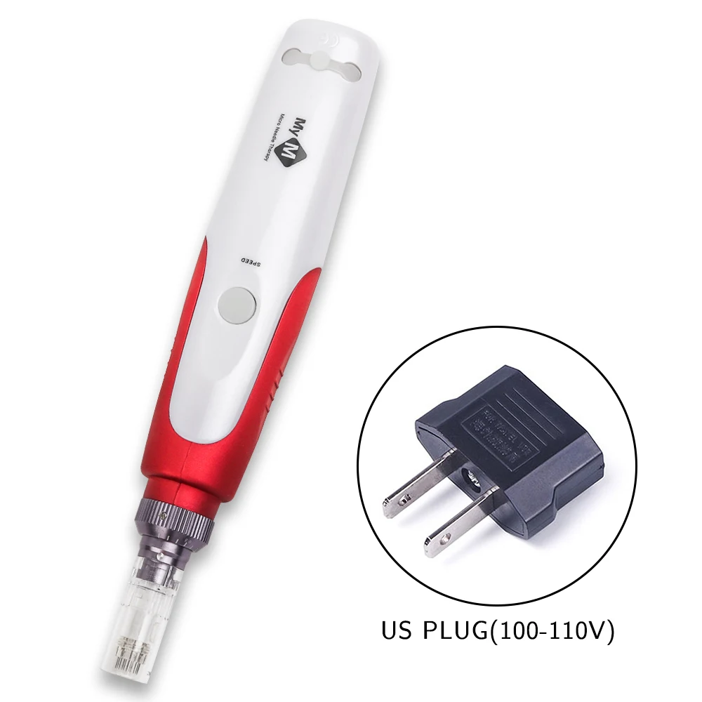 US plug without box Профессиональный байонет Dr. pen микро игла Дерма ручка иглы картридж иглы наконечники для электрической Микро прокатки Дерма штамп терапия - Цвет: US plug without box