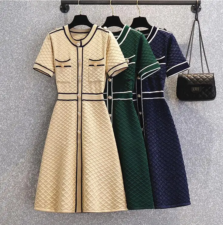 

Женское винтажное платье-трапеция, подиумное платье с завышенной талией, 4XL TB1958, весна-лето размера плюс