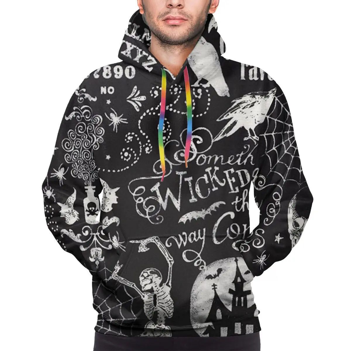 3D цифровой по всей поверхности печати Винтаж Магия Ouija доска череп Хэллоуин