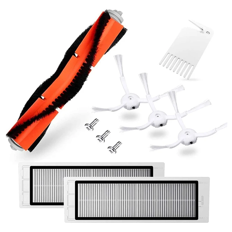 

10Pack Accessories Kit for Xiaomi Roborock S50 S51 S55 S5 S6, Main Brush, Hepa Filter, Side Brush, Cleaner Tool