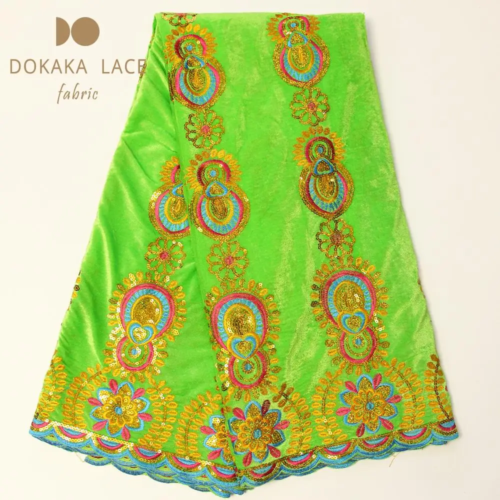 Бархатная кружевная ткань с блестками и вышивкой для индийских африканских