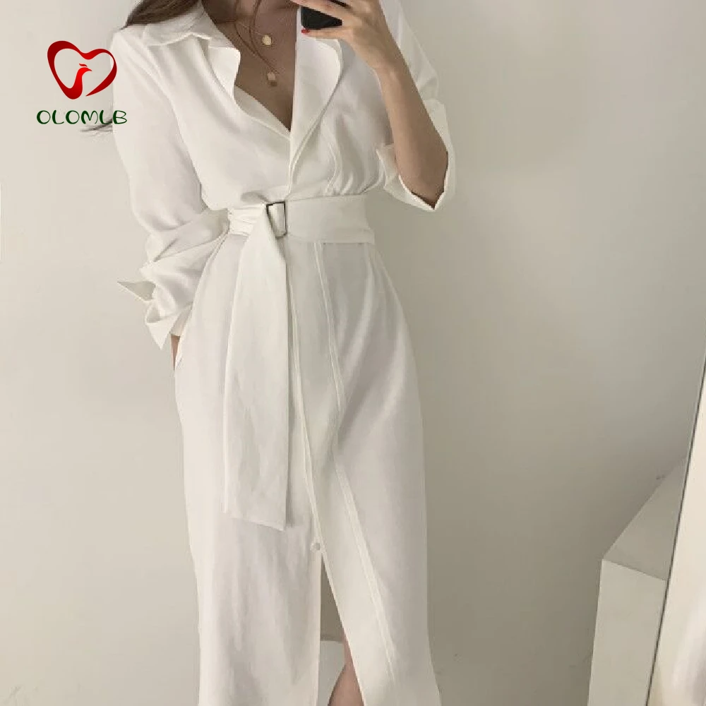 

2021 Summer Shirt Dress Evening Female Vintage Dress Party Oversize Long Sleeve Beach Women Dresses Robe Vestido Prom