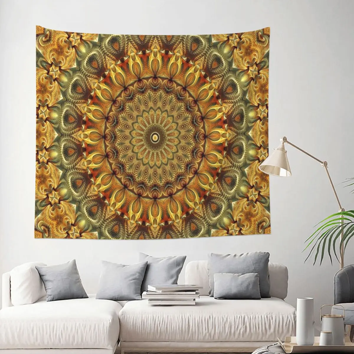 

Tapestry Flower Of Life Mandala Boho Sacred Decor Wall Room Home Decoration Hanging Living room Kawaii Pattern Style