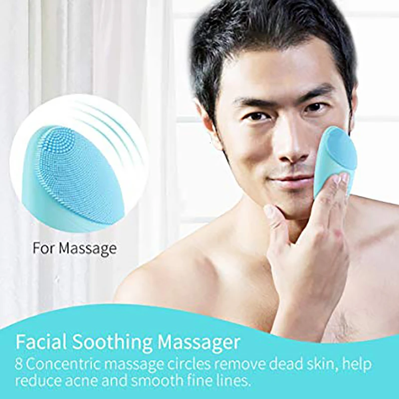 Электрическая Очищающая щетка для лица силиконовый очищающий массажер