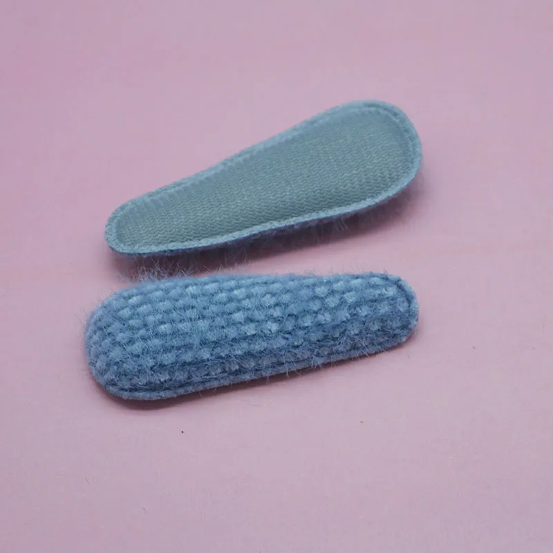 36 шт./лот 6 см Пушистый фетровый мягкий зажим для волос с аппликацией DIY ручной