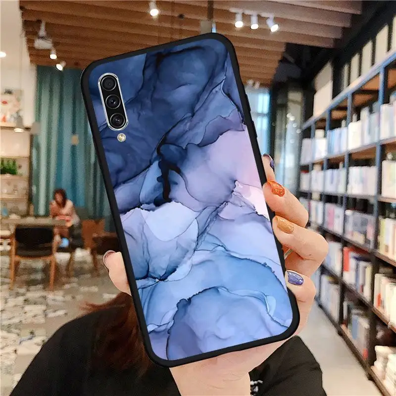 

Ink Brush famous Marble Pattern Phone Case For Samsung galaxy A S note 10 7 8 9 20 30 31 40 50 51 70 71 21 s ultra plus