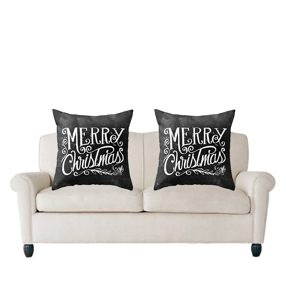 Чехол для подушки на Рождество хлопок лен диван автомобиль дома поясная