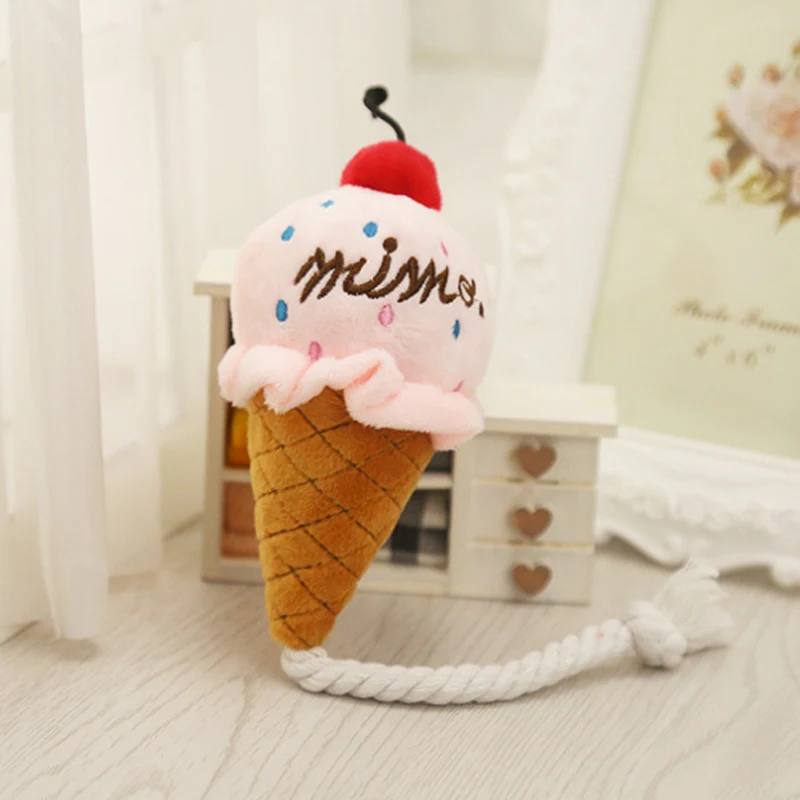 1 шт. новый плюшевый мягкий милый ледяной писк для игры в щенков игрушка жевания