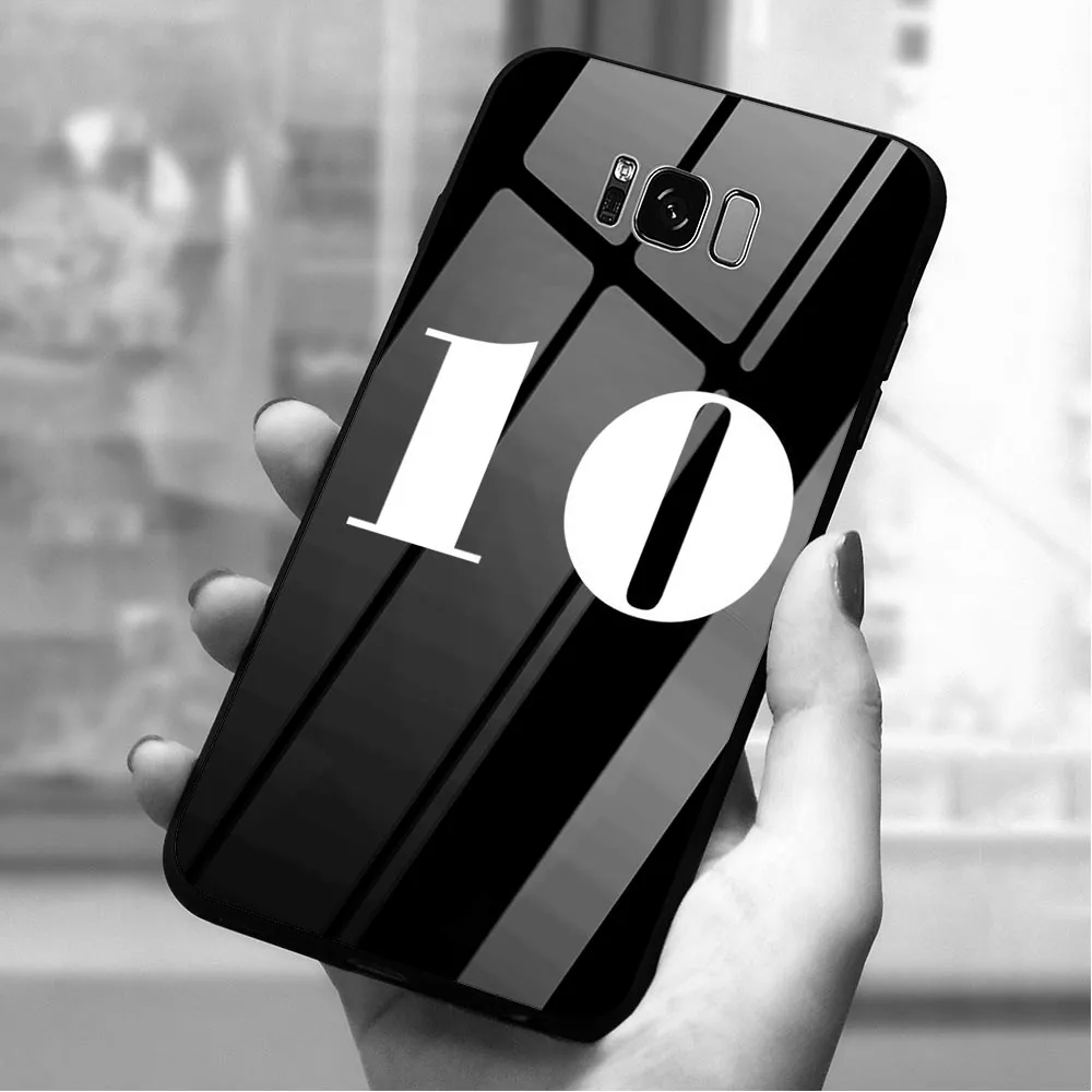 K1028505 Баскетбол номер дизайн Стекло чехол для телефона для samsung A70 чехол Galaxy A60 M40 A50 A40 A20 A30 A10 S7 край S8 S9 плюс S10 - Цвет: K1028505