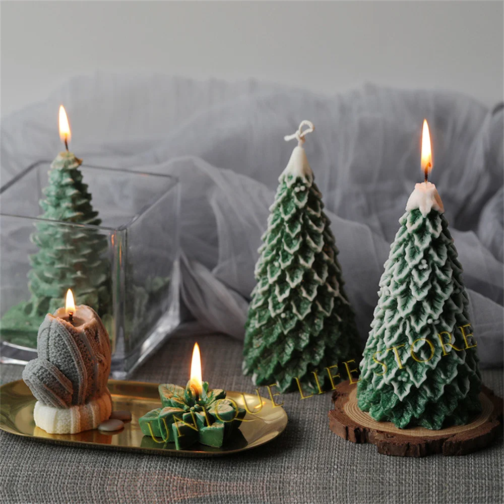 

Christmas Aromatherapy Candle Mould Diy Santa Claus Christmas Tree Plaster Handmade Candle Mould Christmas Soap Making Mold