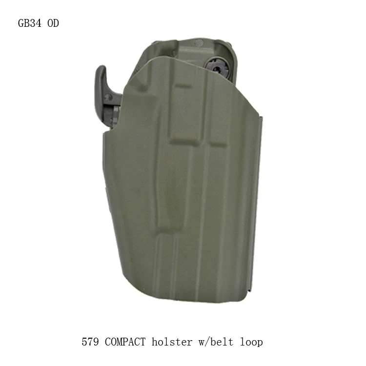 Compact OD 579 GLS Стандартный компактный Glock17 18 19 BERETTA92F Sig Sauer P226 Colt M1911 Quick Draw универсальная охотничья кобура Зажим для ремня - Цвет: Compact OD