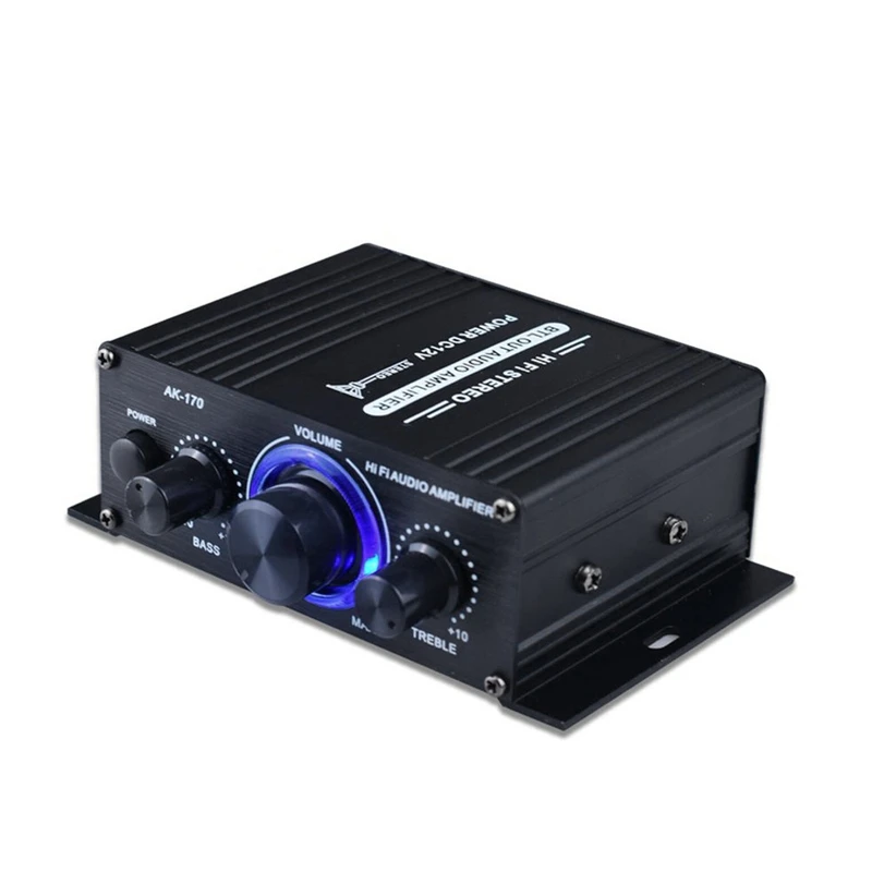 20Wx2 мини стерео усилитель DC12V двухканальный Hi Fi o плеер поддержка телефона DVD вход