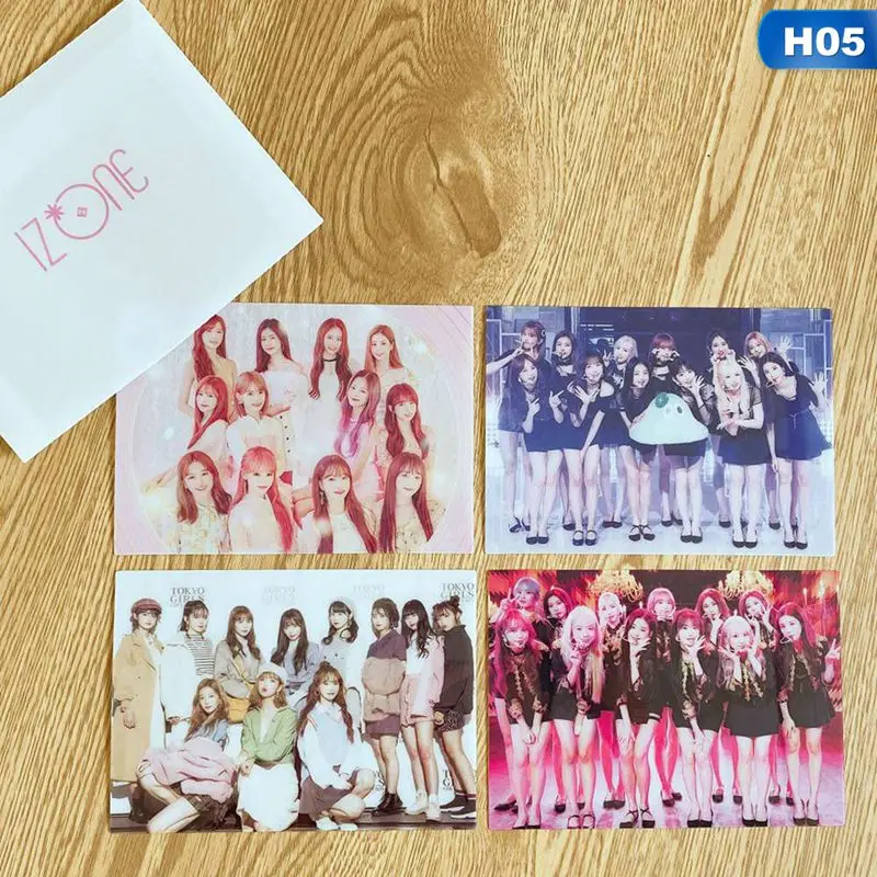 5 4 шт./компл. K-POP дважды Got7 BLACKPINK IZONE SEVENTEENSelf сделано Бумага ЛОМО карта фото плакат Фотокарта - Цвет: 5