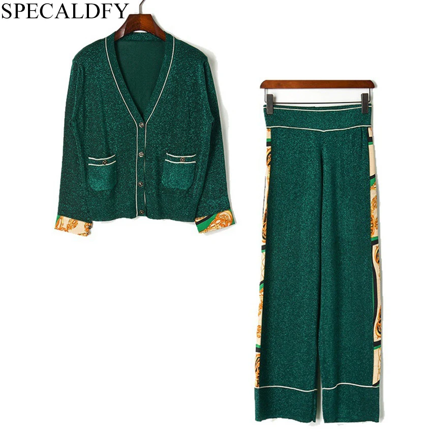 Женский трикотажный кардиган в стиле пэчворк комплект из двух предметов со