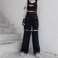 mikas idea boutique hip hop rock punk wide leg loose skinny floor style street style casual pants