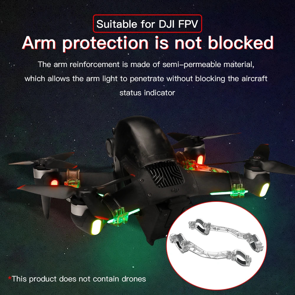1 пара DJI FPV Drone рука наручи эффективно улучшить Дрон Arm прочность снижают риск